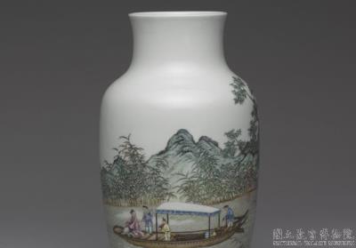 图片[2]-Vase with “Brewing Tea on a Boat” motif in yangcai painted enamels, Qianlong reign (1736-1795), Qing dynasty-China Archive